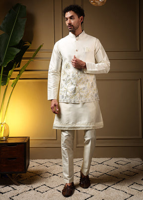 Yellow Silk Kurta & Pajama Set