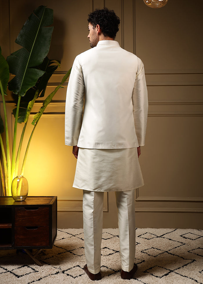 Yellow Silk Kurta & Pajama Set