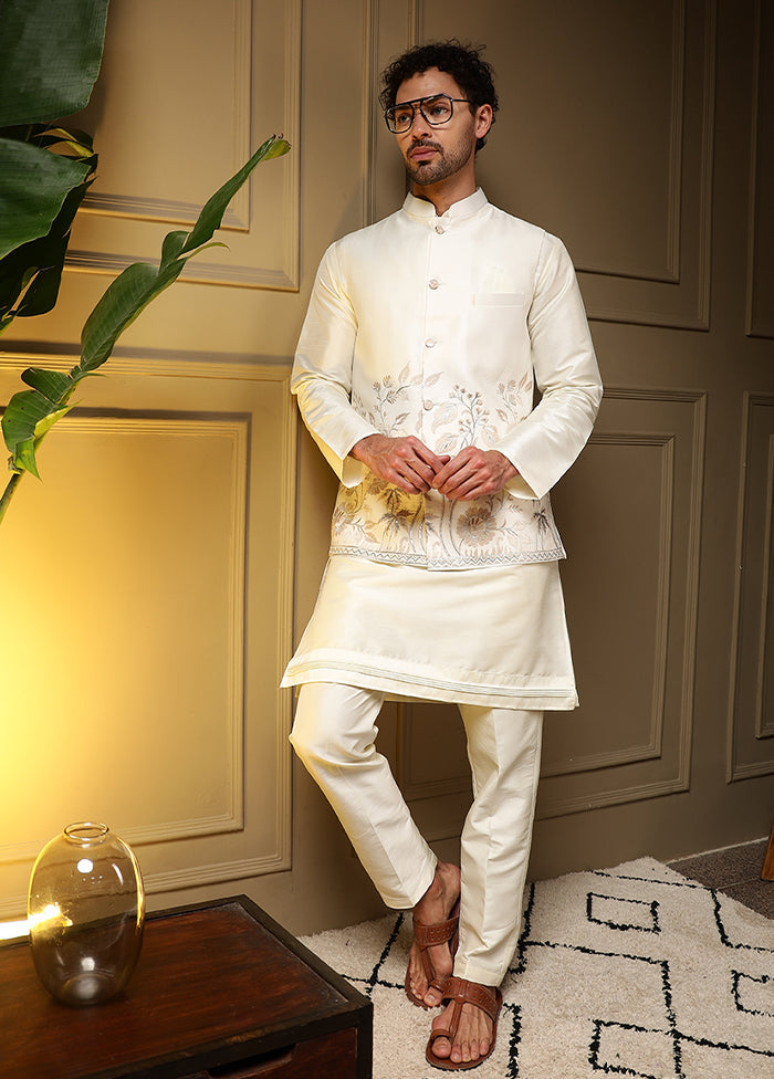 Peach Silk Kurta & Pajama Set