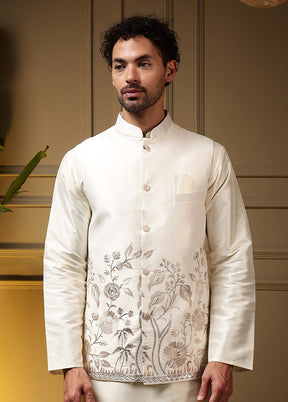 Peach Silk Kurta & Pajama Set