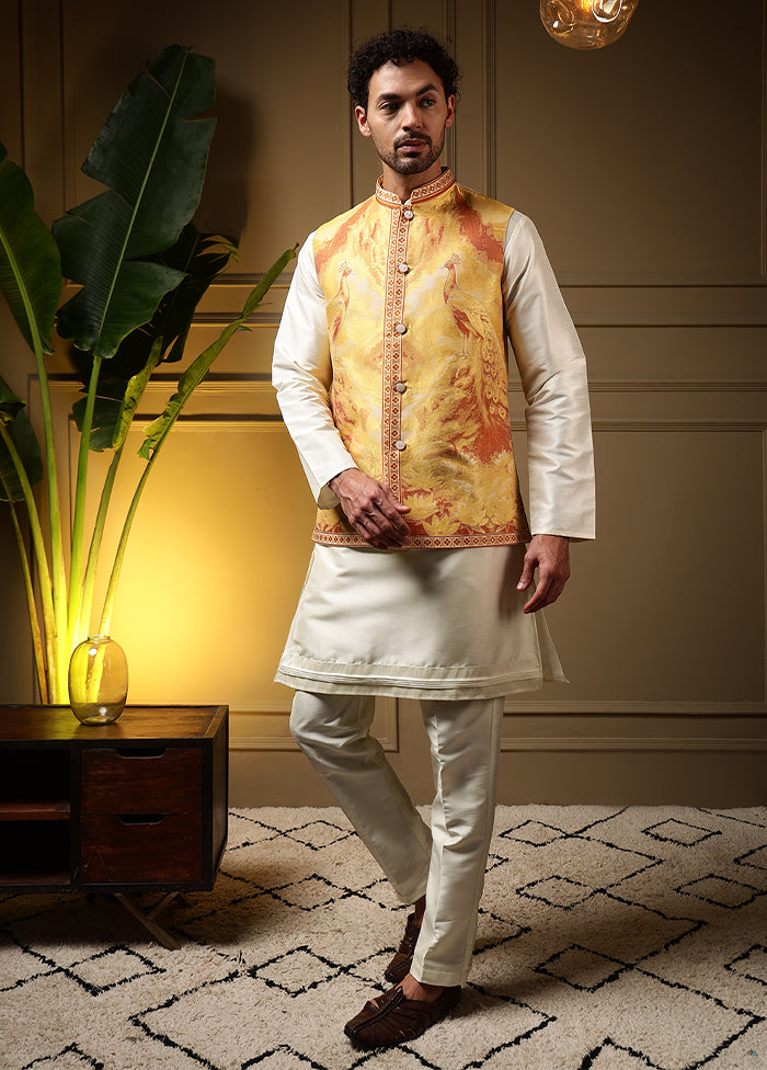 Yellow Silk Kurta & Pajama Set