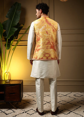 Yellow Silk Kurta & Pajama Set