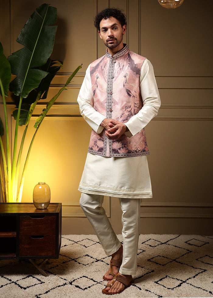 Wine Silk Kurta & Pajama Set