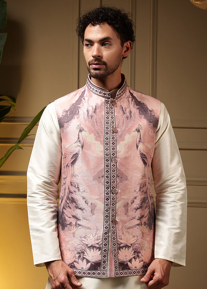 Wine Silk Kurta & Pajama Set