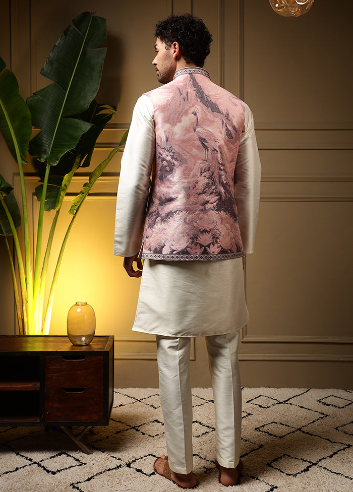 Wine Silk Kurta & Pajama Set