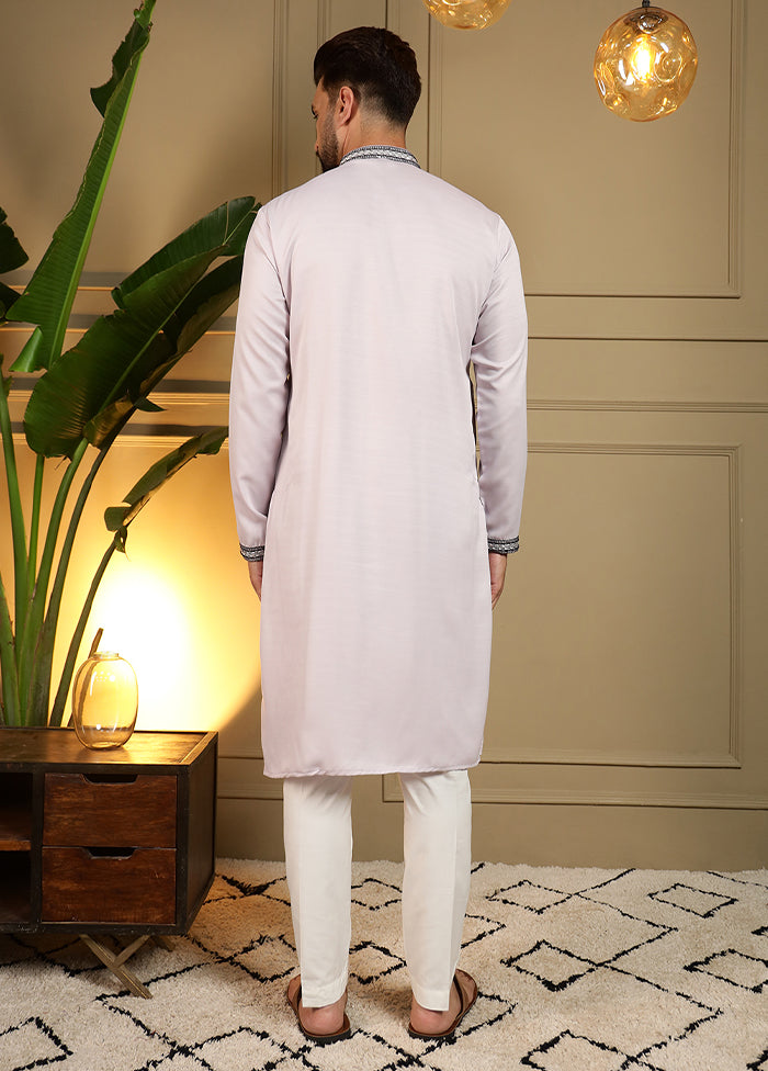 Lavender Silk Kurta & Pajama Set