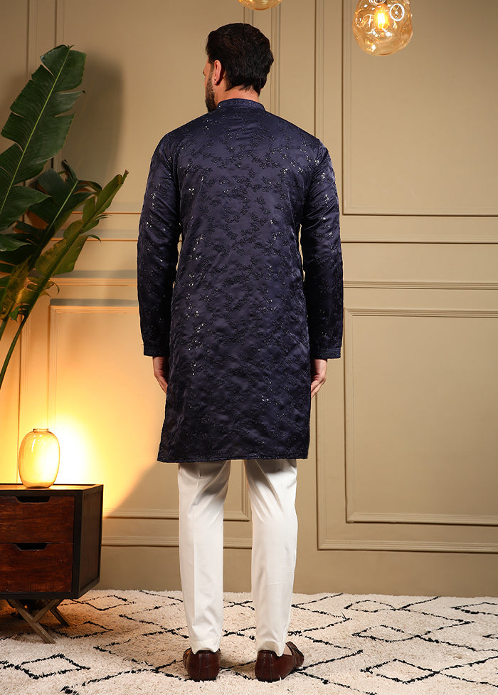 Blue Silk Kurta & Pajama Set
