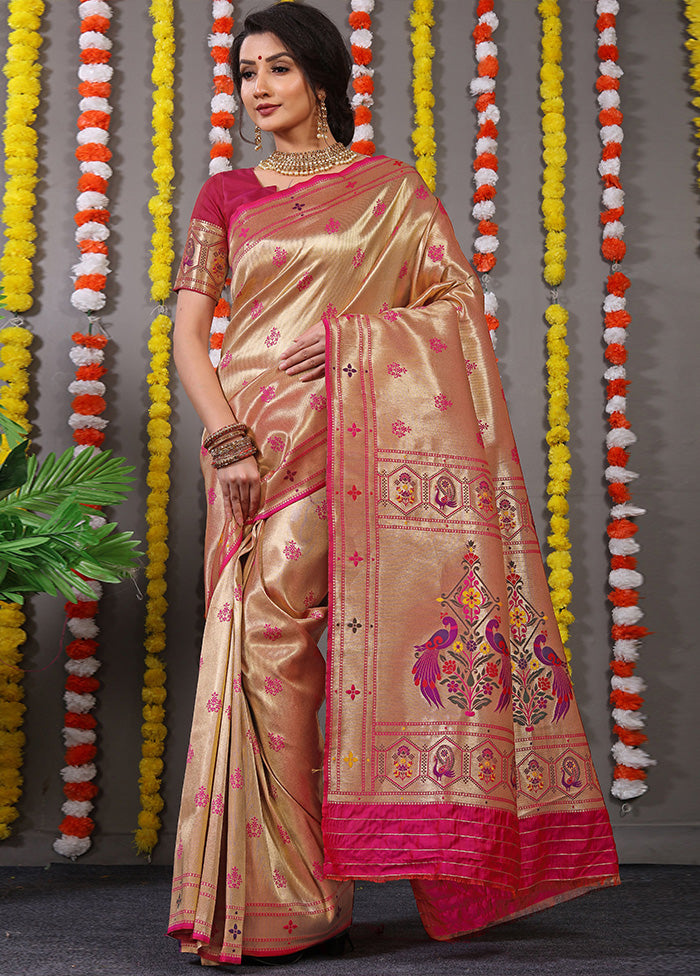 Rani Dupion Silk Saree With Blouse Piece