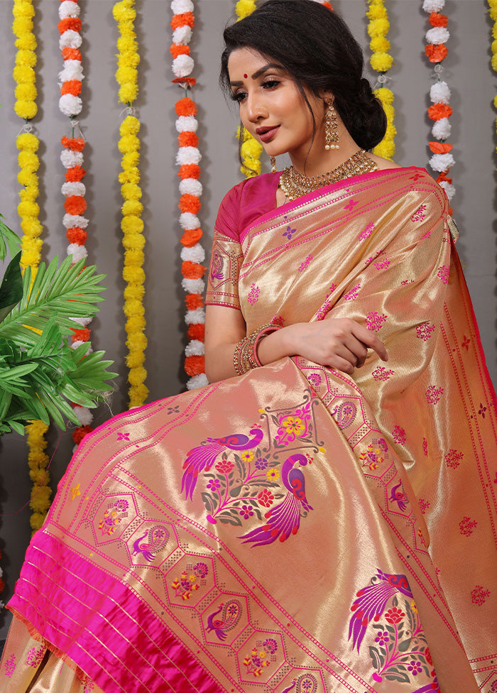 Rani Dupion Silk Saree With Blouse Piece