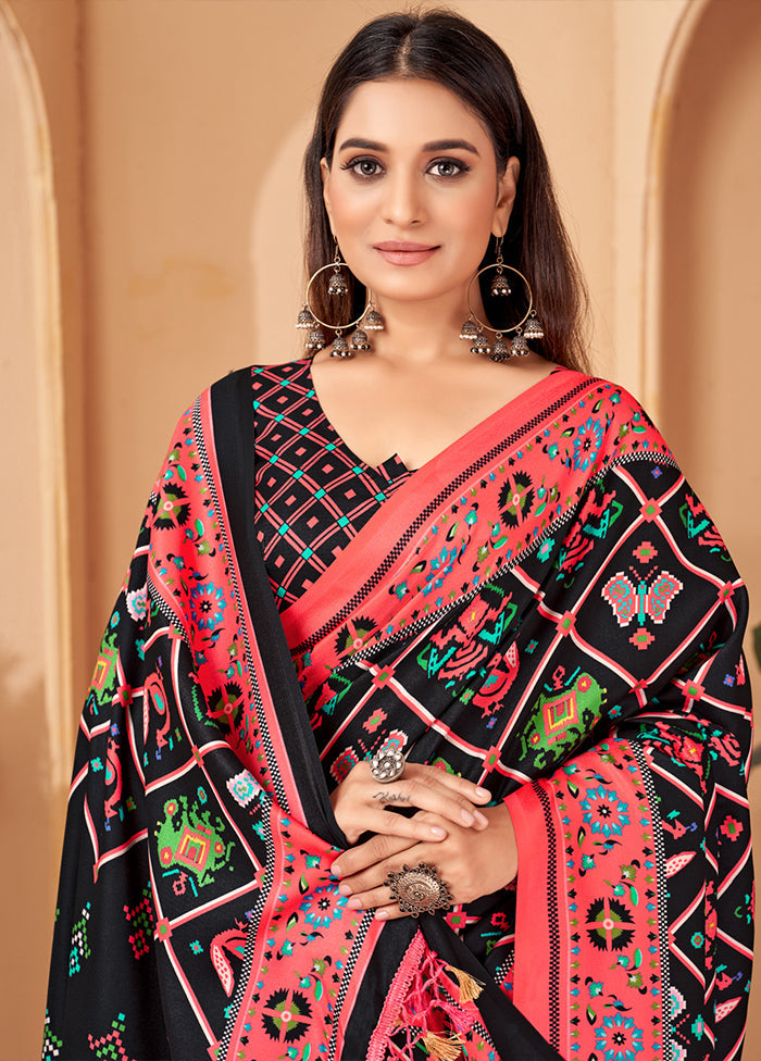 Multicolor Pasmina Silk Saree With Blouse Piece - Indian Silk House Agencies