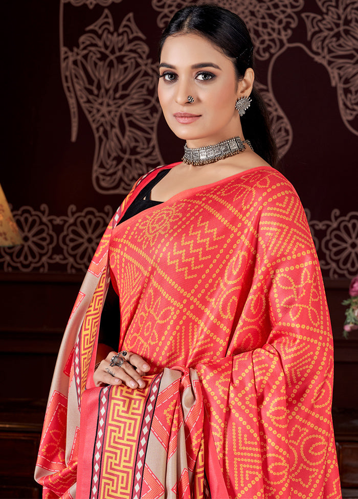 Multicolor Pasmina Silk Saree With Blouse Piece - Indian Silk House Agencies