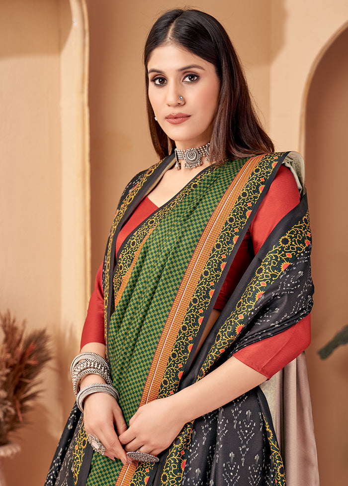 Multicolor Pasmina Silk Saree With Blouse Piece - Indian Silk House Agencies