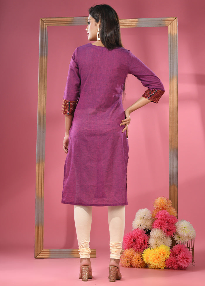 Purple Readymade Cotton Kurti - Indian Silk House Agencies