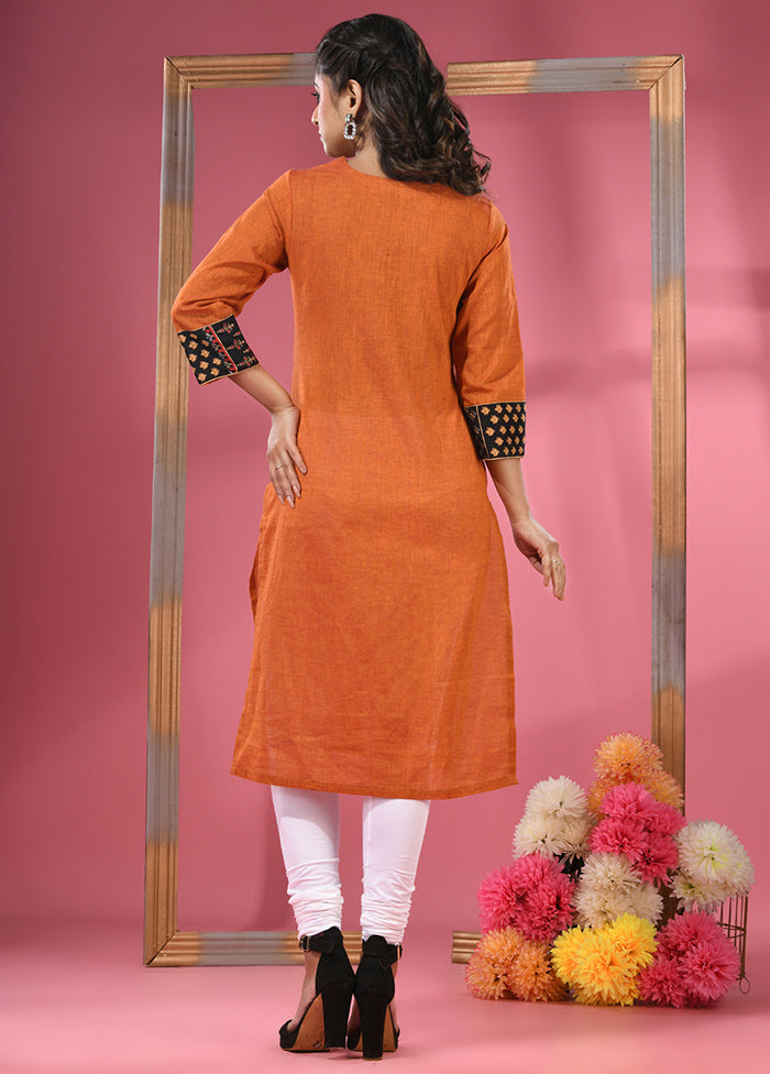 Rust Readymade Cotton Kurti - Indian Silk House Agencies