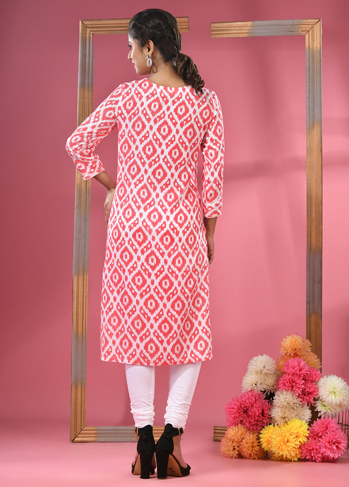 Red Readymade Cotton Kurti - Indian Silk House Agencies