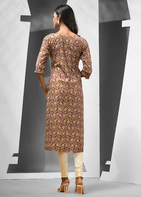 Maroon Readymade Cotton Kurti - Indian Silk House Agencies