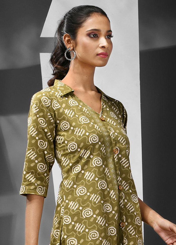 Mehendi Readymade Cotton Kurti