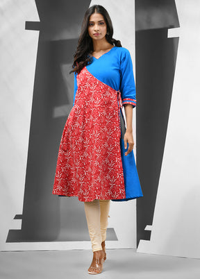 Blue Readymade Cotton Kurti