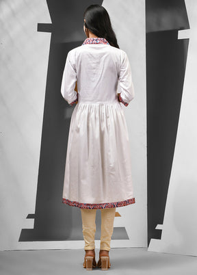 White Readymade Cotton Kurti - Indian Silk House Agencies