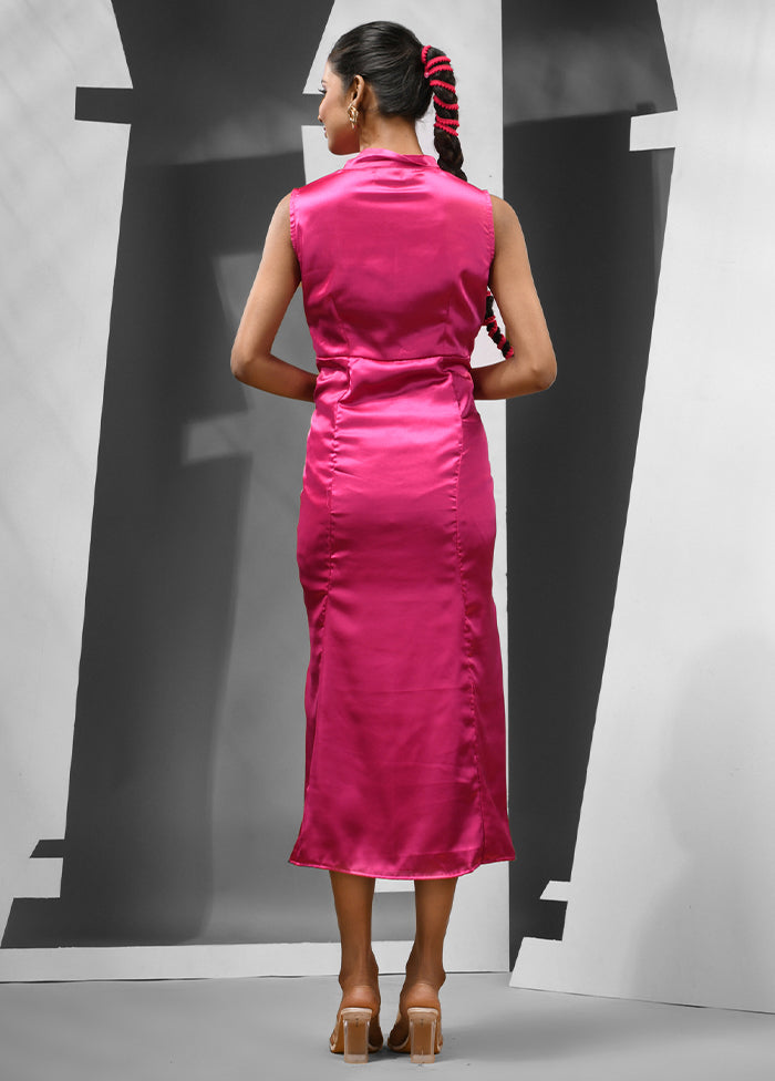 Fuchsia Readymade Silk Indian Dress - Indian Silk House Agencies