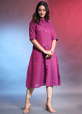 Violet Readymade Cotton Kurti - Indian Silk House Agencies