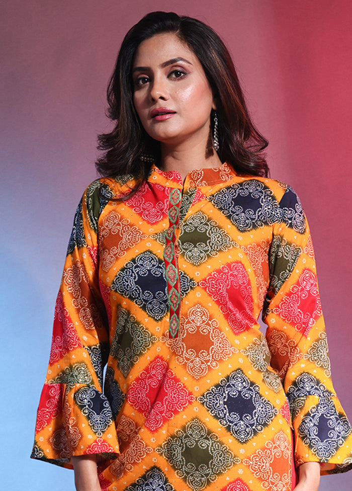 Multicolor Readymade Rayon Kurti