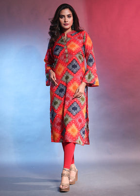 Multicolor Readymade Rayon Kurti