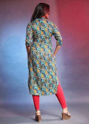 Green Readymade Rayon Kurti - Indian Silk House Agencies