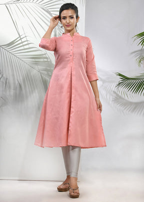 Peach Readymade Cotton Kurti - Indian Silk House Agencies