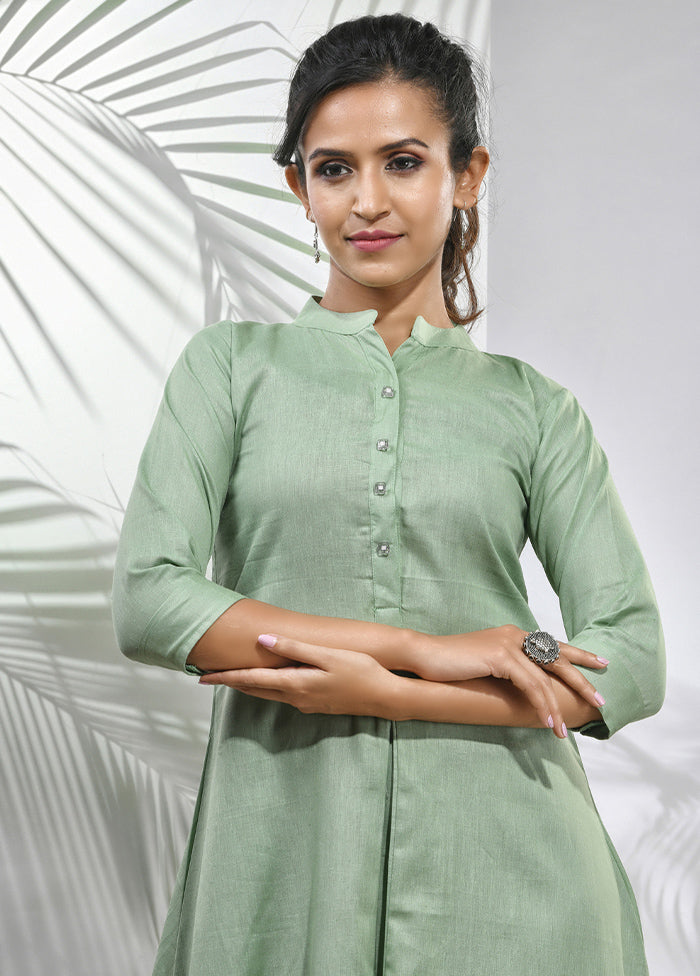 Green Readymade Cotton Kurti - Indian Silk House Agencies