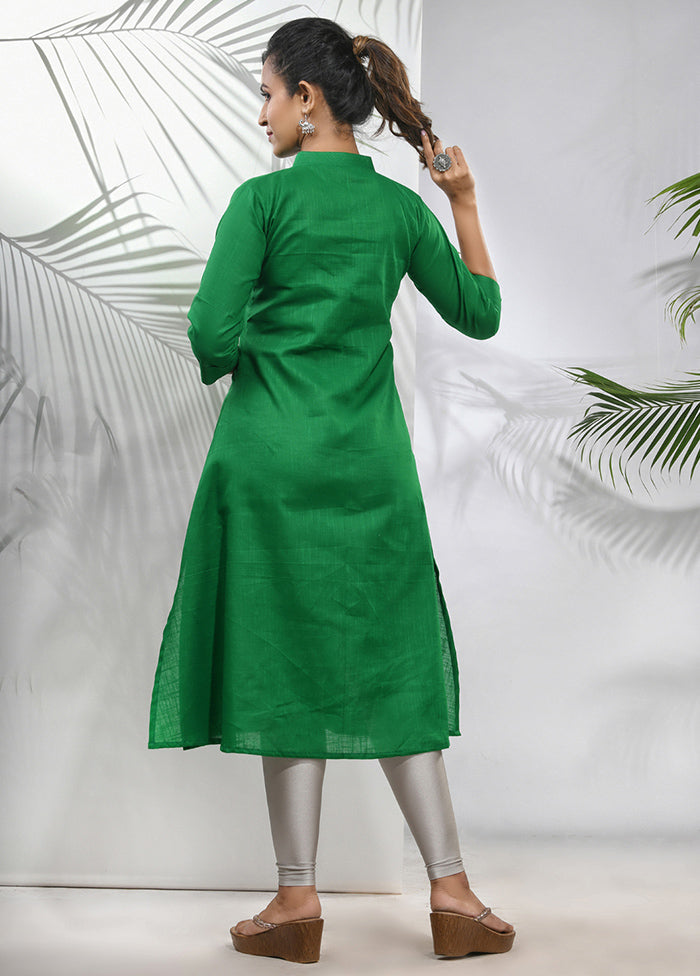 Green Readymade Cotton Kurti - Indian Silk House Agencies