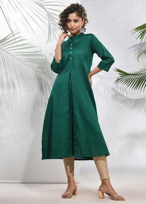 Green Readymade Cotton Kurti - Indian Silk House Agencies