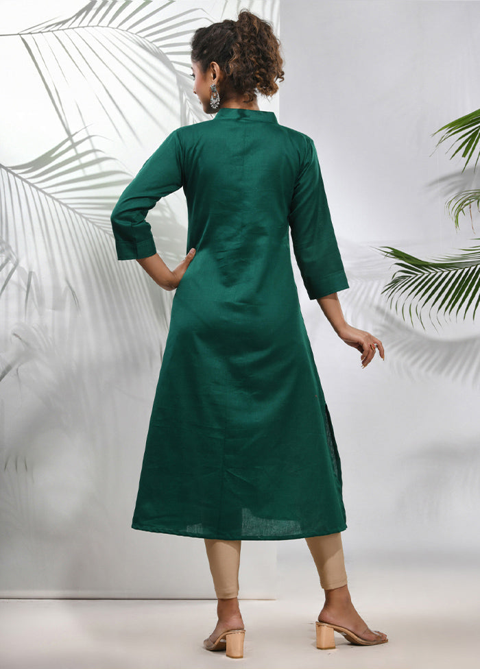 Green Readymade Cotton Kurti - Indian Silk House Agencies