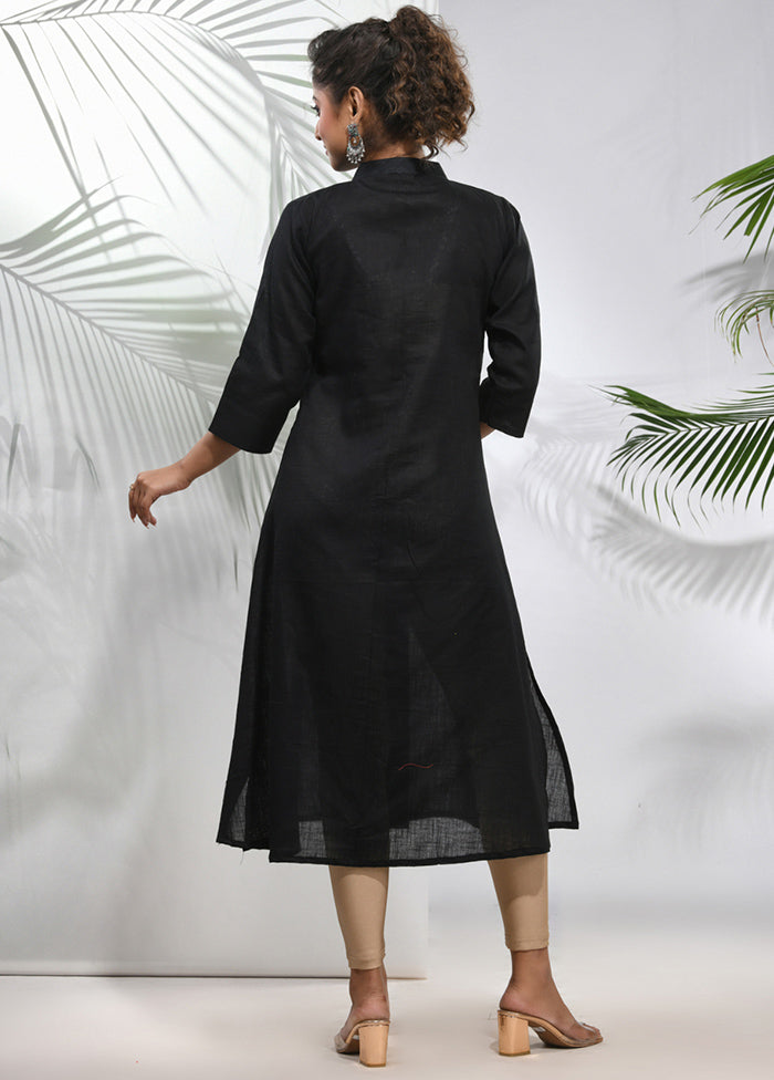 Black Readymade Cotton Kurti - Indian Silk House Agencies