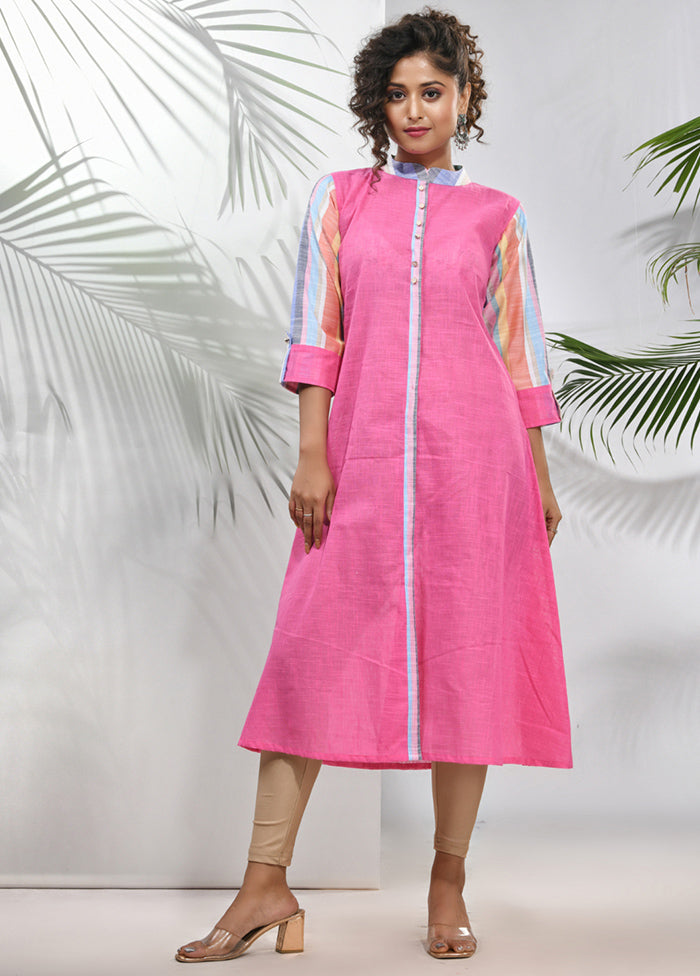 Pink Readymade Cotton Kurti - Indian Silk House Agencies