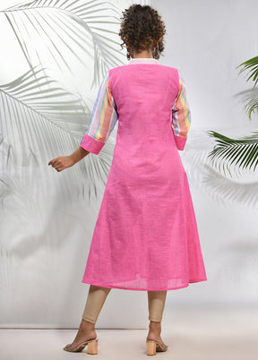 Pink Readymade Cotton Kurti - Indian Silk House Agencies