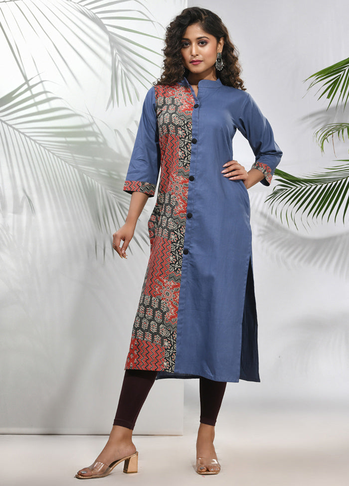 Grey Readymade Cotton Kurti - Indian Silk House Agencies