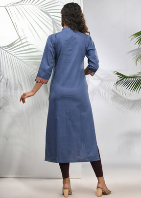 Grey Readymade Cotton Kurti - Indian Silk House Agencies