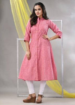 Pink Readymade Cotton Kurti - Indian Silk House Agencies