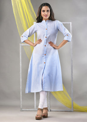 Blue Readymade Cotton Kurti - Indian Silk House Agencies