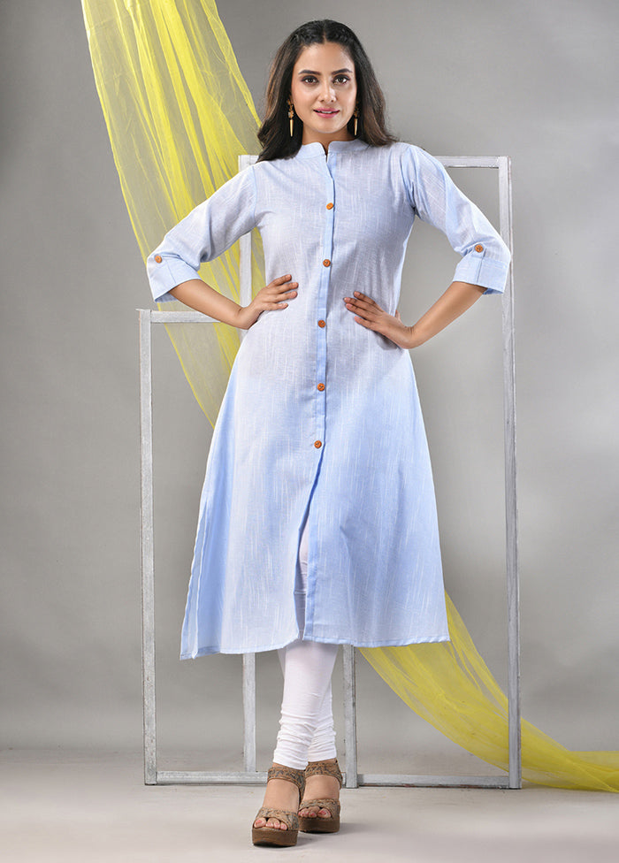 Blue Readymade Cotton Kurti - Indian Silk House Agencies