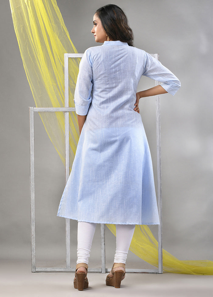 Blue Readymade Cotton Kurti - Indian Silk House Agencies