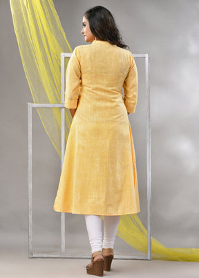 Yellow Readymade Cotton Kurti - Indian Silk House Agencies