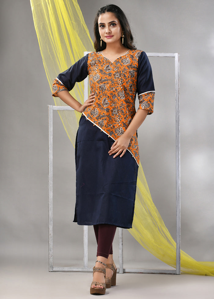 Black Readymade Cotton Kurti - Indian Silk House Agencies