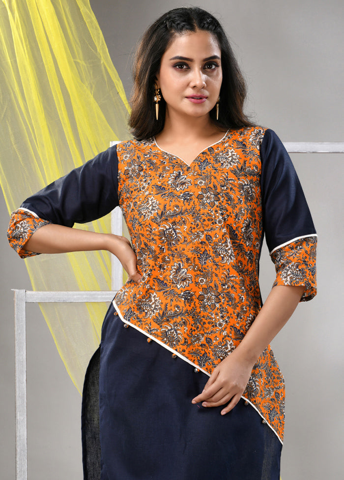 Black Readymade Cotton Kurti