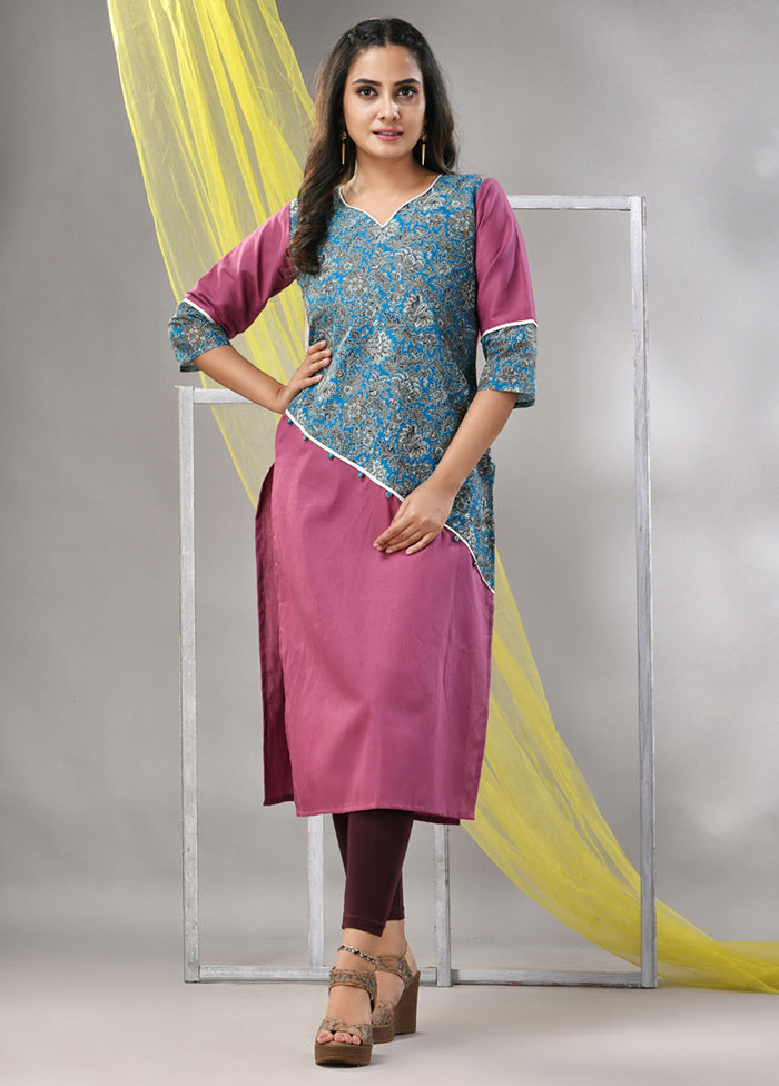 Mauve Readymade Cotton Kurti - Indian Silk House Agencies