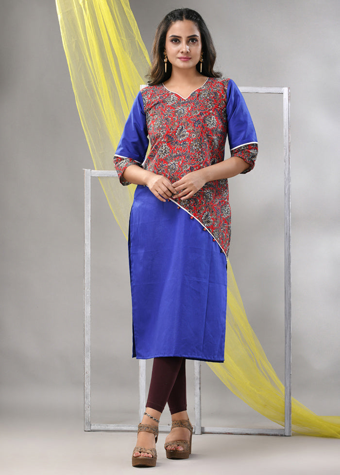 Blue Readymade Cotton Kurti