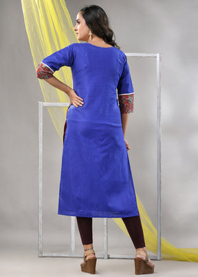 Blue Readymade Cotton Kurti