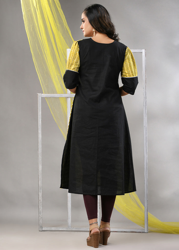 Yellow Readymade Cotton Kurti