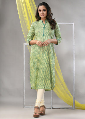 Green Readymade Rayon Kurti